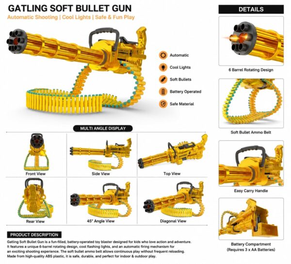 716AxLEaWAL._SL1315_.jpg Gatling Machine Gun Toy for Kids, Automatic Blazestrom Soft ...