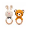 71B3gKRPM6L._SL1500_.jpg Handmade Crochet Baby Rattles Combo (Rabbit & Tiger) | Soft ...