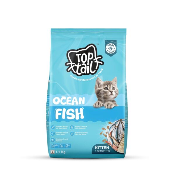 TOPTAIL Ocean Fish Food for Kitten 1-12 Month-1.1kg Dry, Cat...