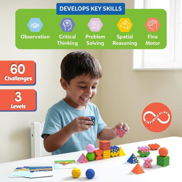 71CtssSimxL._SL1500_.jpg Skillmatics Brain Blocks, 3D Early STEM Building Blocks Game...