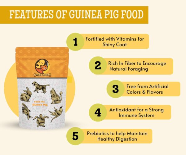 71QFvtfyxnL._SL1500_.jpg Foodie Puppies Premium Guinea Pig Food Pellets | Highly Nutr...