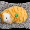 71QKobtosjL._SL1500_.jpg Cute Sleeping Cat Soft Toy with Meow Sound,Cushion for Car D...