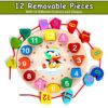 71QTZ4iidL._SL1500_.jpg WISHKEY Wooden Learning Clock with Bead Lace, Educational Di...
