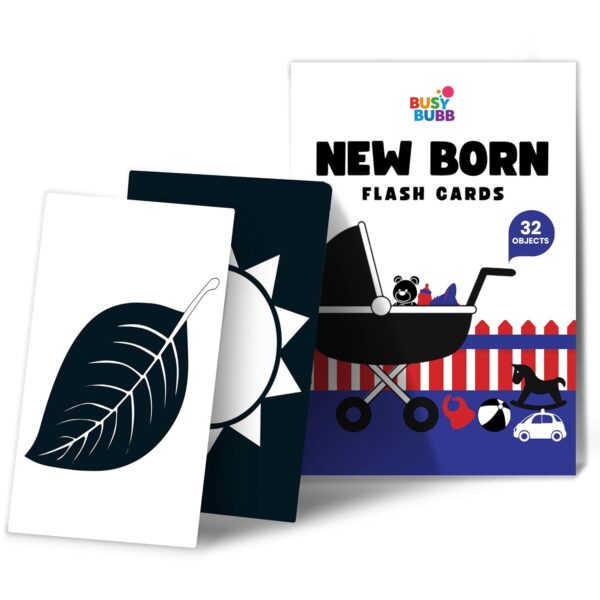 71RpE0nkB8L._SL1500_.jpg High Contrast Flash Cards for Kids | 32 Objects for Visual S...
