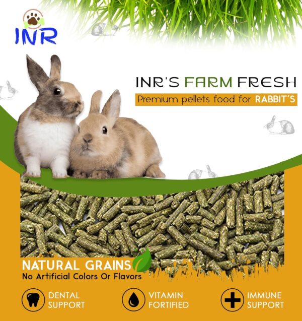 INR's Farm Fresh Premium Pellets Food for Rabbits (5 Kg)| Ad...