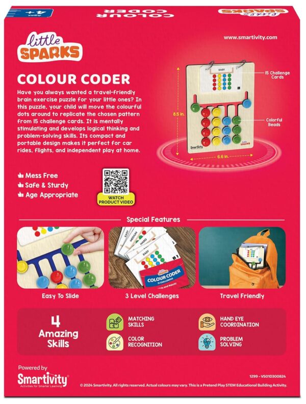 71cYAfZRk0L._SL1500_.jpg Smartivity Kids Montessori Slide Puzzle I Color & Pattern Ma...