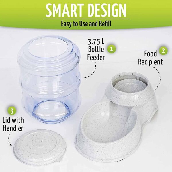 71mHcfmLYmL._SL1500_.jpg Divik Pet Feeder Food Dispenser Station - Replenish Pet Food...