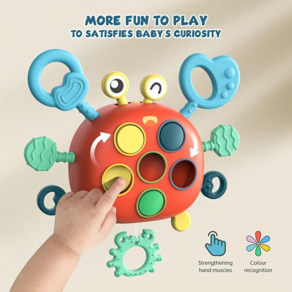 Kidology Baby Montessori Sensory Toys | Silicone Pull String...
