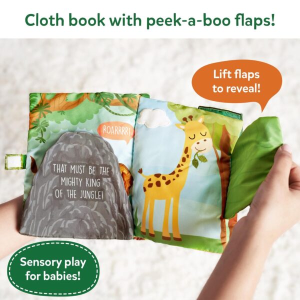 71rZCcGB-uL._SL1500_.jpg Skillmatics Peek-A-Boo Jungle Book - Soft Cloth Book for Bab...