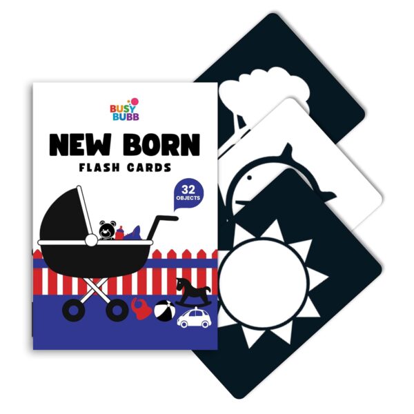 71ssUDD0HHL._SL1500_.jpg High Contrast Flash Cards for Kids | 32 Objects for Visual S...