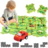 15 PCS Car Puzzle Track Set for Kids with A Cute Vehicle Tod...