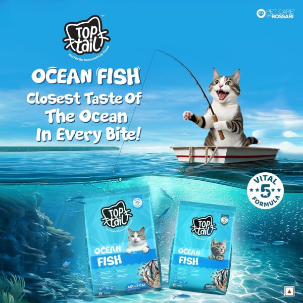 TOPTAIL Ocean Fish Food for Kitten 1-12 Month-1.1kg Dry, Cat...