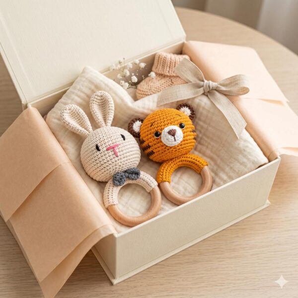 81MxQ5hV0IL._SL1500_.jpg Handmade Crochet Baby Rattles Combo (Rabbit & Tiger) | Soft ...