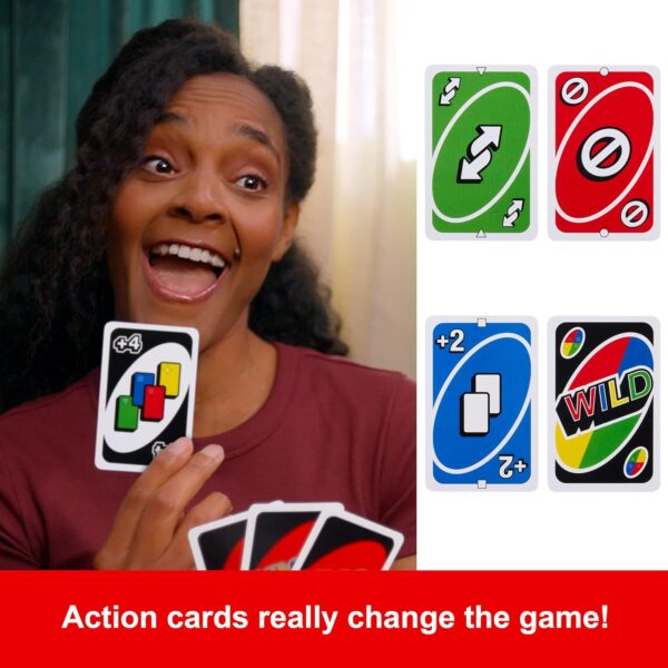 81NXZ90jloL._SL1500_.jpg Mattel Uno Playing Card Game for 7 Yrs and Above for Adult,S...