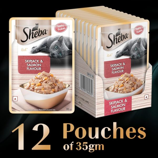Sheba Rich Premium Adult (1+ Years) Wet Cat Food, Skipjack &...