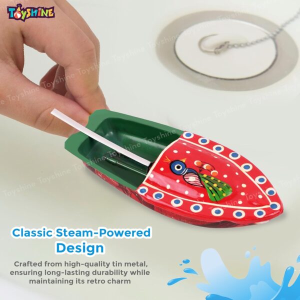 81Y9UtSzJL._SL1500_.jpg Toyshine Classic Steam Powered Tin Metal Boat, Pop Pop Putt ...