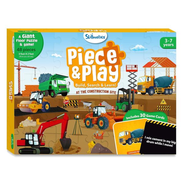 Skillmatics Floor Puzzle & Game - Piece & Play Construction ...