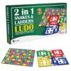 Popcorn Games & Puzzles 2-in-1 Ludo and Snakes & Ladders Boa...