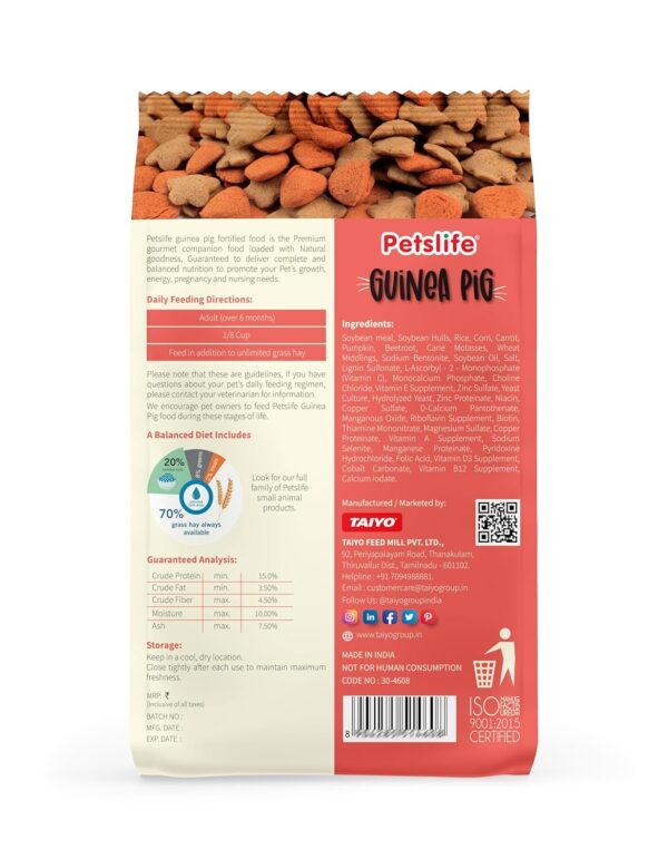 81ddAa-X-kL._SL1500_.jpg Petslife Guinea Pig Premium Food, 1 kg