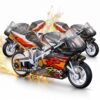 81gFehPSDoL._SL1500_.jpg AK'S Venture Set of 3 Racing Motorcycle Toys for Kids with F...