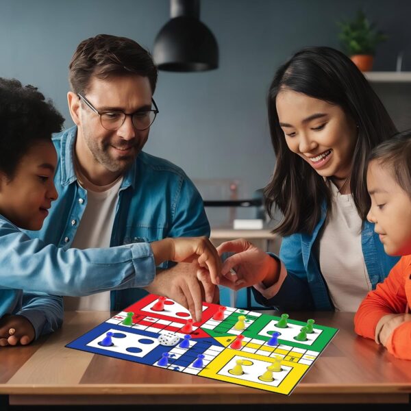 Popcorn Games & Puzzles 2-in-1 Ludo and Snakes & Ladders Boa...