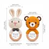 81m8JIFTRGL._SL1500_.jpg Handmade Crochet Baby Rattles Combo (Rabbit & Tiger) | Soft ...