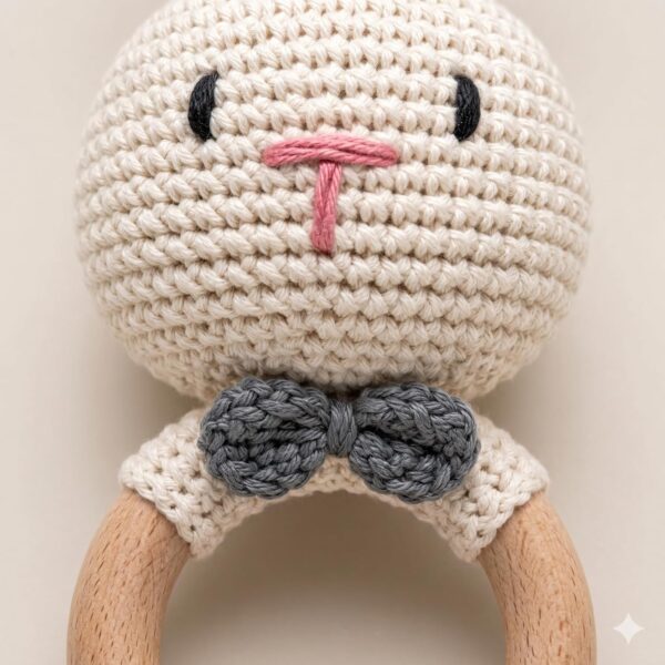 81st9i3ropL._SL1500_.jpg Handmade Crochet Baby Rattles Combo (Rabbit & Tiger) | Soft ...