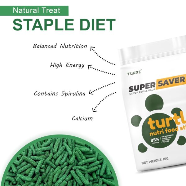 TUNAI Super Saver Adult Pellet Turtle Food Spirulina Added f...