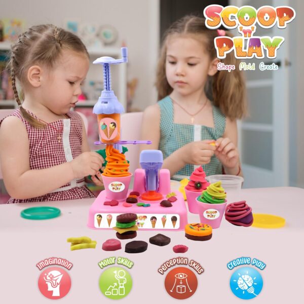 81vAc30CUL._SL1500_.jpg Chanak Play Dough Ice Cream Maker Set, Safe Non-Toxic Dough ...