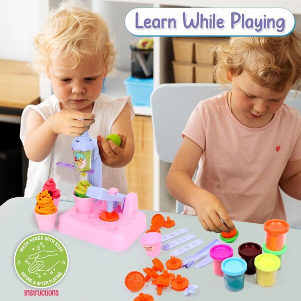 81vYZBBc18L._SL1500_.jpg Chanak Play Dough Ice Cream Maker Set, Safe Non-Toxic Dough ...