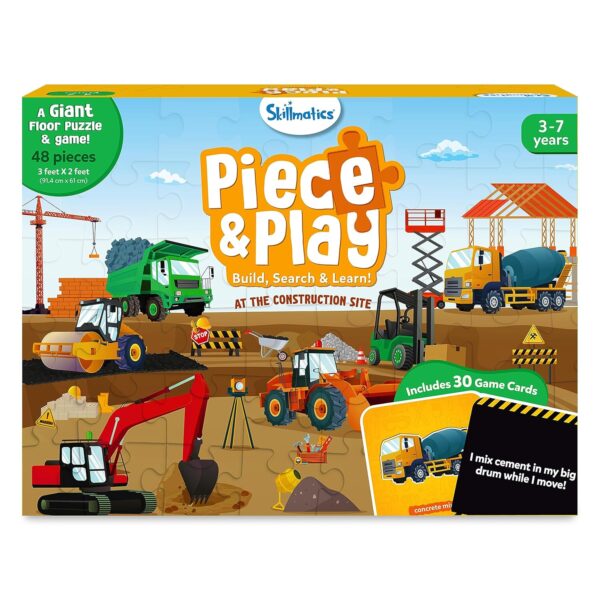 Skillmatics Floor Puzzle & Game - Piece & Play Construction ...