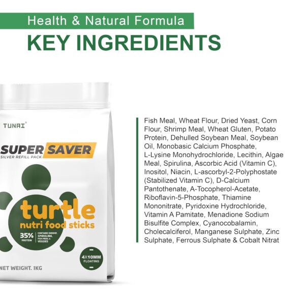 TUNAI Super Saver Adult Pellet Turtle Food Spirulina Added f...