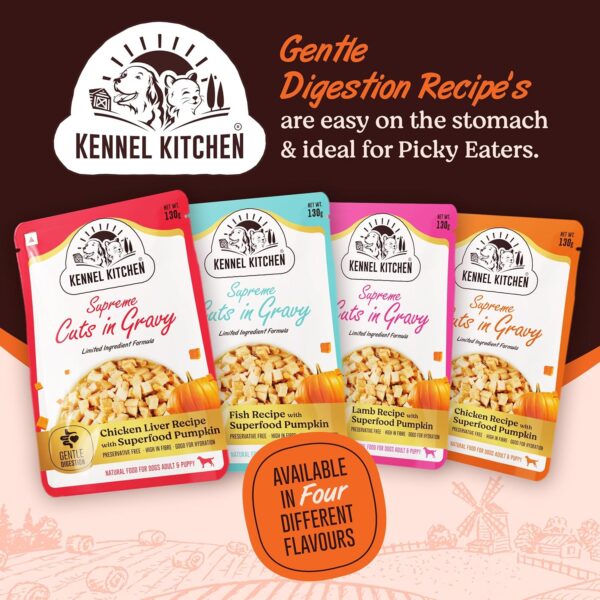 91mqQqH9EFL._SL1500_.jpg Kennel Kitchen Supreme Cuts in Gravy, Chicken Recipe with Pu...